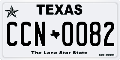 TX license plate CCN0082