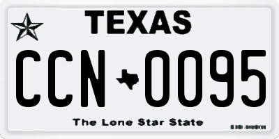 TX license plate CCN0095
