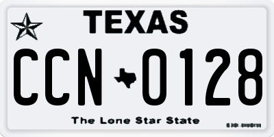 TX license plate CCN0128