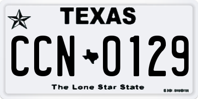 TX license plate CCN0129