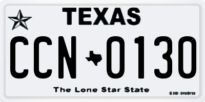 TX license plate CCN0130