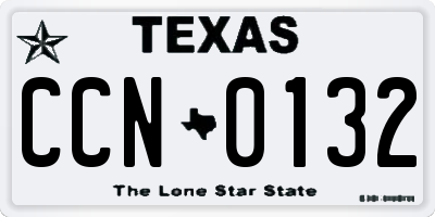 TX license plate CCN0132