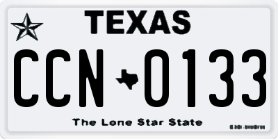 TX license plate CCN0133