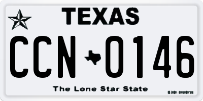 TX license plate CCN0146