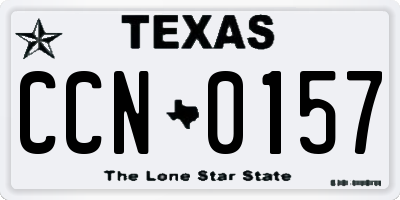 TX license plate CCN0157