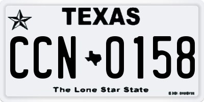 TX license plate CCN0158
