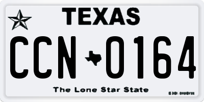 TX license plate CCN0164