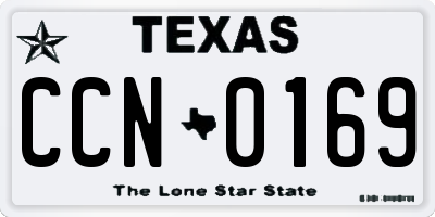 TX license plate CCN0169