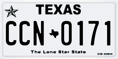 TX license plate CCN0171