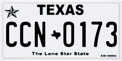 TX license plate CCN0173