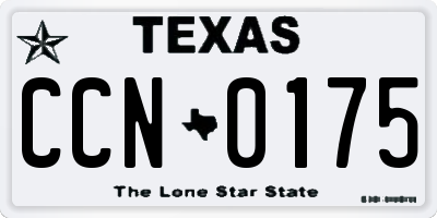 TX license plate CCN0175
