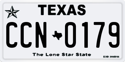 TX license plate CCN0179