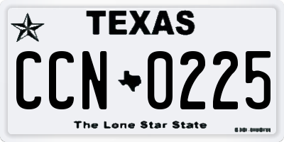 TX license plate CCN0225