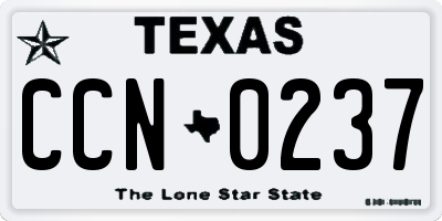 TX license plate CCN0237