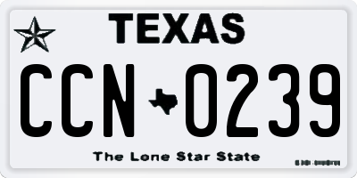 TX license plate CCN0239
