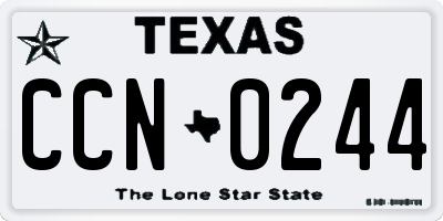 TX license plate CCN0244