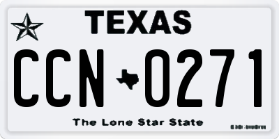 TX license plate CCN0271