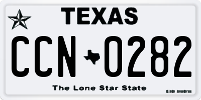 TX license plate CCN0282