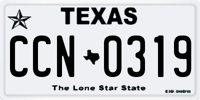 TX license plate CCN0319