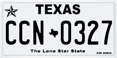 TX license plate CCN0327