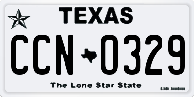 TX license plate CCN0329