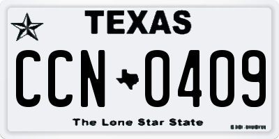TX license plate CCN0409