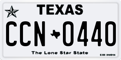 TX license plate CCN0440