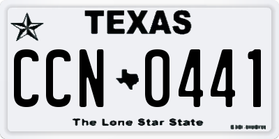 TX license plate CCN0441