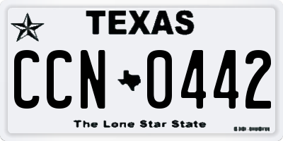 TX license plate CCN0442