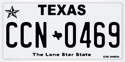 TX license plate CCN0469