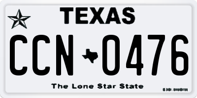 TX license plate CCN0476