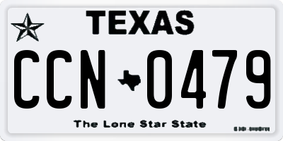 TX license plate CCN0479
