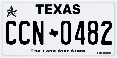 TX license plate CCN0482