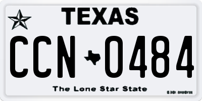 TX license plate CCN0484