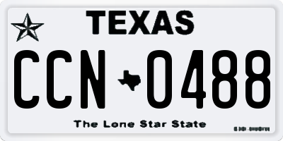 TX license plate CCN0488