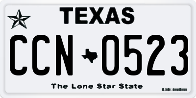TX license plate CCN0523