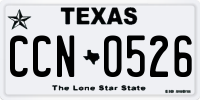 TX license plate CCN0526