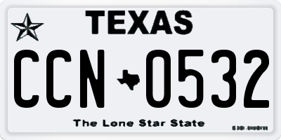 TX license plate CCN0532