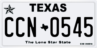 TX license plate CCN0545