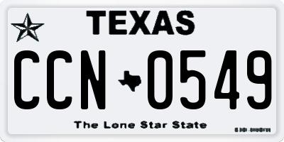 TX license plate CCN0549