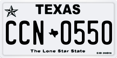 TX license plate CCN0550