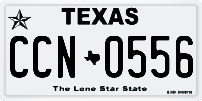 TX license plate CCN0556