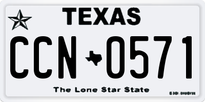 TX license plate CCN0571