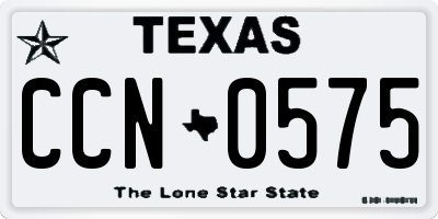 TX license plate CCN0575