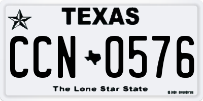 TX license plate CCN0576