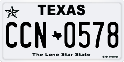 TX license plate CCN0578