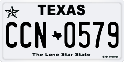 TX license plate CCN0579