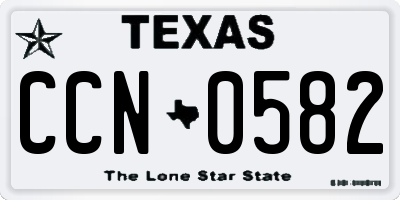 TX license plate CCN0582