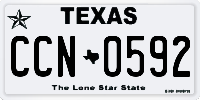 TX license plate CCN0592