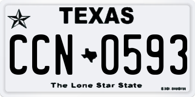 TX license plate CCN0593